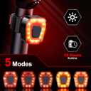 High Lumen Bike Light Set, Prasky Rechargeable Bicycle Lights Front and Rear, Super Bright LED Headlight, IP65 Waterproof Multiple Modes Road Mountain Bike Lights for Night Riding