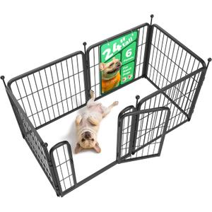 FXW Rollick Unleashed Dog Playpen for Indoor, Yard, RV Camping, 24 inch 6 Panels for Small and Puppy DogsPatented