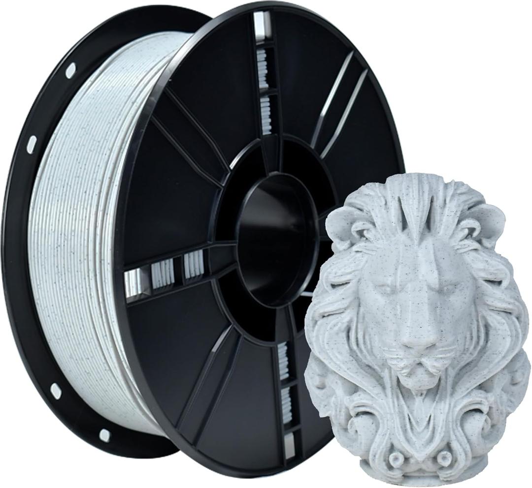 Iboss PLA+ Filament 1.75mm Marble Gray 1KG, 3D Printer Filament Dimensional Accuracy +/- 0.02mm, 1kg Cardboard Spool(2.2lbs) 3D Printing Filament Fits for Most FDM 3D Printers