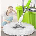 3 Pack Mop Head Replacement Spin Mop Replacement Head Microfiber Spin Mop Refills Easy Cleaning Round Shape Standard Size