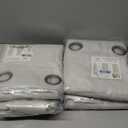 H.VERSAILTEX Linen Blackout Curtain 54 Inches Long for Bedroom/Living Room Thermal Insulated Grommet Linen Look Curtain Drapes Primitive Textured Burlap Effect Window Drapes 1 Panel - Heather Ivory