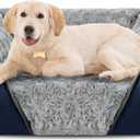INVENHO Large Dog Bed Rectangle Washable Orthopedic Soft Calming Sleeping Durable Pet Cuddler with Anti-Slip Bottom