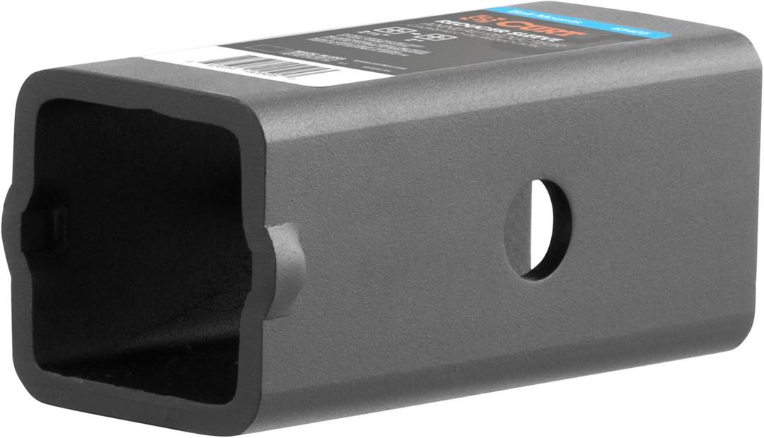 CURT 45405 Trailer Hitch Receiver Adapter Reducer Sleeve, 2-1/2 to 2-Inch, Carbide Black Powder Coat