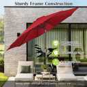 10FT Outdoor Patio Umbrella, Outdoor Table Umbrella, Yard Umbrella, Market Umbrella with 8 Sturdy Ribs, Push Button Tilt and Crank