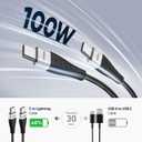 Extra Long USB C to USB C Cable 15FT 100W, USB C Charger Cable Fast Charging Cord Braided, Type C Cable for iPhone 17 16 15/15Plus/15Pro/Max, MacBook Pro/Air, iPad Pro/Air/Mini,Samsung,Pixel,Laptop