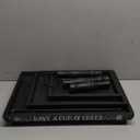 Christmas Hot Chocolate Bar Wood Cocoa Station Decorative Storage Box 3 Tier Chocolate Station Farmhouse Christmas Decorations for Home Office Kitchen Winter Gift (Black)