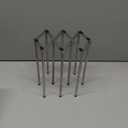 PLUVON Foldable Baby Bottle Drying Rack-10 Poles Water Bottle Organizer for Cups,Travel Mugs,Silicone Bags- Collapsible Stainless Steel Bottle Rack Dryer (Silver)