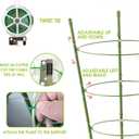 Kgozwon 4 Pack Tomato Cage Plant Support Cages for Garden, 18 inches Trellis for Climbing Plants, Upgrade Garden Plant Stakes with Adjustable Ring, Tomato Rings for Support, with Twist Tie