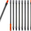 8 PCS Total 10 Ft Extension Pole, Paint Roller Stainless-Steel Threaded Splicing Extension Poles for Hand Drywall Sander Wall Cleaning and Polishing Paint Roller Brushes