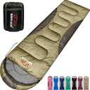 Rioyalo 3 Season Ultralight Backpacking Sleeping Bag | Cool/Warm Weather Lightweight Camping Sleeping Bags for Adult | Compact Hiking Sleeping Bags with Compression Sack in Rectangular - 75 X 33 in