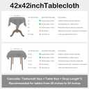 NEWISHER Farmhouse Embroidered Plaid Tablecloth Lattice Fabric Table Cloth Square Rustic Checkered Table Cover Dining Kitchen Home Decor Party 42 x 42 inch