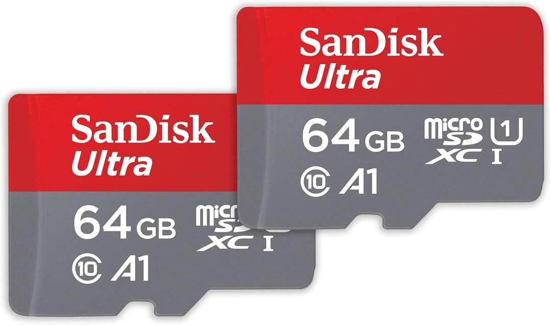 SanDisk 64GB 2-Pack Ultra microSDXC UHS-I Memory Card (2x64GB) with Adapter - SDSQUAB-064G-GN6MT [New Version]