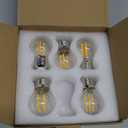 6-Pack G45 E26 LED Small Globe Bulbs 40Watt Equivalent, 2700K Warm White, 400Lumens, 4W G16.5 Vintage Chandelier Light Bulbs, Non-Dimmable, LED Filament Clear Glass Candle lamp for Home Office Decor