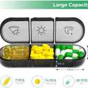 Pill Organizer 3 Times a Day, Daily Pill Box 7 Day, Weekly Cases Medicine Organizers to Hold Vitamins and Medication (Multicolor)