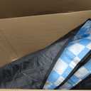 Nuanchu Checkered Picnic Blanket Extra Large Outdoor Blanket Sandproof 80"x80" Waterproof Portable Machine Washable 3 Layer Thick Gingham Picnic Mat for Beach Camping Park Grass Travel(Light Blue)