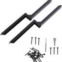 Heavy Duty Steel Fence Post Repair Kit 33.62 Inch 1/8 Inch Thick Fence Post Anchor Bracket H Shaped Stake for Repairing Tilted Broken Wood Posts with High Sharpness Tips for Yard (2PCS)