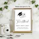 2 x DAZONGE Graduation Decorations, Gold Metal Grad Floating Picture Frame, Tabletop Graduation Photo Guestbook Sign Decor, Class of 2026 Party Decor, Graduation Gifts