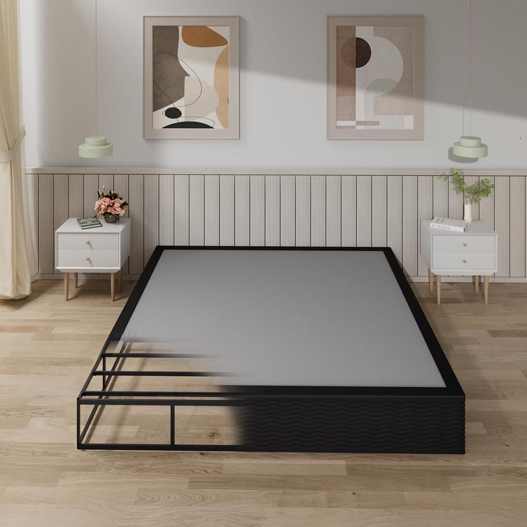 Tyndall 10 Inch King Size Box Spring, High Profile Metal King Bed Base