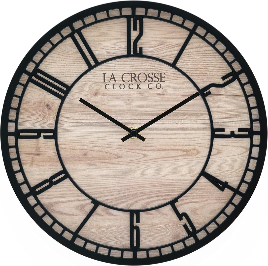 La Crosse Technology 11.5-Inch Barrow Quartz Analog Wall Clock - 404-3629