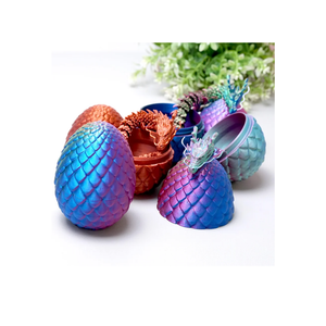 8pcs/Set 3D Printed Dragon Egg Toys,Little Dragon Inside Eggs,Flexible Realistic Articulated Fidget Toys,Mystery Figurines Gifts for Easter,Executive Desk Décor Festival Collectible (4dragon+4eggs)