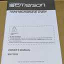 Emerson MW7302B Compact Countertop Microwave Oven with Touch Control, LED Display, 700W, 10 Power Levels, 6 Auto Menus, Glass Turntable and Child Safe Lock, 0.7 Cu., Ft. Black