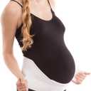 Gabrialla Made in USA Pregnancy Belly Band, Soft & Breathable Maternity Belly Band  Pregnancy Belt for Back, Pelvic & Waist (Large, White)