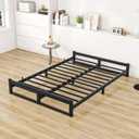 Full Size Bed Frame,6 inch Low Profile Metal Bed Frame Full,Black