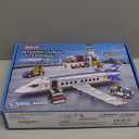 WinGift 880 Pcs City Airport Passenger Terminal Building Set, 6 IN 1 Airplane Building Blocks Toy, STEM Aircraft Bricks with Shuttle Bus,Luggage Cart,Planes Model Toys Gifts for Adults Boys Ages 612+