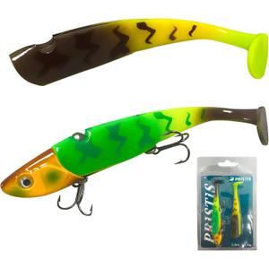 Pristis Jig Head Fishing Lures for Freshwater Saltwater, Weedless Swim Jig Teasers with Sharp Hooks & Exquisite Coating, Pre-Rigged Vibrating Swimbaits Kit Gear for Bass Crappie Walleye Trout Pike