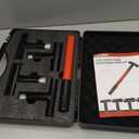 Door Hinge Adjustment Tool Kit,4 in 1 Rotary Hinge Gap Adjusting Wrench 0.55 in/0.71 in/0.82 in/0.98 in Multi-Size Diameter for Residential Commercial Heavy Door Hinge Adjuster Alignment Bender Tool (Red)