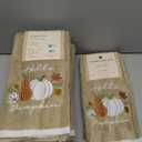 Homewear Embroidered Hand Towels - Hello Pumpkin, Pack Of 6