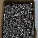 (250Pcs) #141" Hex Washer Head Self Drilling Screws, 410 Stainless Steel Metal SheetScrewsTEK Screws, Sheet Metal Self Tapping Screws (#14x1", Silver)