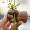 Cat Paw Car Vent Clip with Walnut Wood & Glass Test Tube, Cute Aesthetic Car Decor Accessories for Women, Girly Dashboard Decoration, Plant Holder for Car Interior Decor