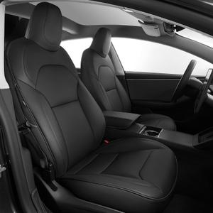 AOMSAZTO Car Seat Cover Fit for Tesla Model 3 2024 2025 (Not for Performance) - Full Set Black Seat Covers(with Armrest Cover)