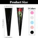 Geyee 250 Pcs Single Flower Sleeves Wrapping Bag Paper Rose Sleeve Floral Bouquet Wrap Single Rose Packaging Bags for Florist Bouquet Supplies Mother's Day Wedding Birthday Valentine Gift, 5 Colors