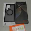 TORRAS Magnetic Shockproof for Samsung Galaxy S23 Ultra Case, Fit for MagSafe, 4X Military Grade Protection, Translucent Slim Case for Samsung S23 Ultra Case Anti-Fingerprint Anti-Scratch, Black