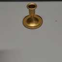 Gold Taper Candle Holder Set of 12, Hewory Short Skinny Brass Candlestick Holders, Vintage Small Low Metal Candles Sticks for Wedding Centerpieces Christmas Birthday Party Holiday Dinning Table Decor