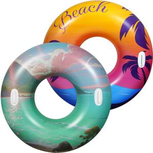 HeySplash Pool Floats, Pool Tubes for Adult, Inflatable Pool Floats Fun Pool Floaties for Swimming Pool Beach Lake River Party Decoration Toys, Large