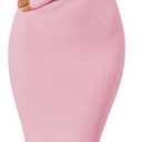 MEROKEETY Women's Fall Off Shoulder Bodycon Sweater Dress 2025 Formal Long Sleeve Elegant Club Party Midi Maxi Dresses (Medium, Lightpink)