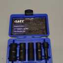 Orion Motor Tech Lug Nut Socket Set, 5pc 1/2" Drive Impact Flip Socket Set with Metric 17 19 21 22 mm & SAE 3/4 13/16 7/8 15/16 in. Sockets, Double Ended Thin Wall Nut Sockets with 3" Extension Bar