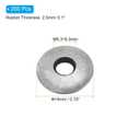 2 x PATIKIL 1/4" x3/4" EPDM Bonded Sealing Washers, 200 Pieces Galvanized Neoprene Rubber Backed Screw Gasket for Industrial Home Machinery Ships Roof (#14x1/4)