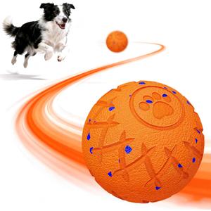 Interactive Dog Toys Dog Ball, Durable Motion Pet Toys for/Small/Medium/Large Dogs, Birthday Gifts, Automatic Moving, Bouncing and Rotating, E-TPU Material, IP54 Waterproof (Orange, Large)