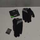 ROCKBROS Cycling Gloves for Men Women - Breathable Gel Pad Road Mountain Bike Gloves - Touch Screen Anti-Slip MTB Gloves for Cycling Workout Outdoor Sports (Large, Full Black)