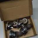 ANDUTEES 1.5" Caster Wheels Set of 4, Swivel Plate Furniture Small Casters, No Noise Rubber Wheels, Suitable for Workbench, Table