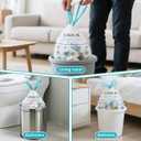 OKKEAI 1.2 Gallon Mini Trash Bags, Small Drawstring Bathroom Garbage Bags 5L  Leak-Proof Tear-Resistant Wastebasket Liners for Bathroom, Office 70 Count