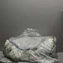 Xruibed Sage Green King Size Comforter Set Seersucker 7 Pieces, Floral Bed in a Bag for All Season, Botanical Bedding Set with 1 Comforter, 1 Flat Sheet, 1 Fitted Sheet, 2 Pillow Shams, 2 Pillowcases