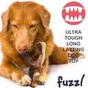 2 x Fuzzl Ultra Tough Nylon Dog Chew Toy - Crossbone and Bone Beef Flavour for Extreme Chewers - Long Lasting Bone for Aggressive Chewers - Strong Puppy Toys