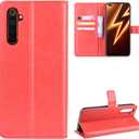 Case for Oppo Realme X50 Pro Case Cover,Case for Oppo Realme X50 Pro Play,Flip Leather Wallet Cover Case for Oppo Realme X50 Pro 5G RMX2072 RMX2075 RMX2076 Case Red