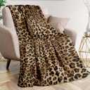 Cheetah Leopard Print Throw Blanket Ultra-Soft Cozy Leopard Decor Fleece Blankets Lightweight Cheetah Blanket for Couch Sofa Bedding Home Decor (50" L x 40" W, Leopard)