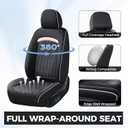 FLORICH Leather Seat Covers, Car Seat Covers Full Set, Car Seat Protector Waterproof, Front and Rear Seat Covers for Cars, Automotive Seat Covers Universal Fit for Most Cars SUV
